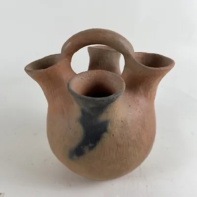 Four Mouth Spout Terracotta Pottery Jug Vase Vessel With Handle • $100