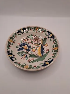 Royal Tichelaar Makkum Bowl Plate Blue Yellow Floral GUC Israel  • $25