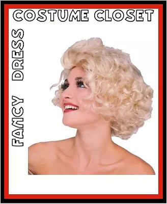  Marilyn Monroe Hollywood Blonde Wig Dead Celebrity Fancy Dress Costume 1950s • $19.95