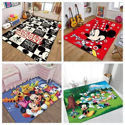 Kids Carpet 3D Mickey Mouse Carpet Rug Living Room Bedroom Floor Mat Doormat Mat • £22.80