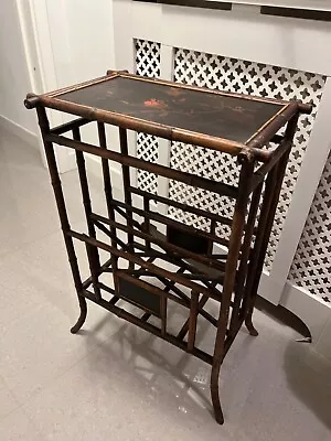 £125 • Buy Antique Victorian Bamboo Bird Flower Side Lamp Table Magazine Music Plant Stand