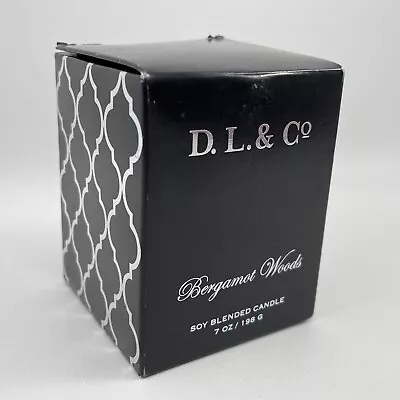 D.L. & Co Bergamot Woods Soy Blended Candle  7 Oz    NEW IN BOX Kk • $24.99