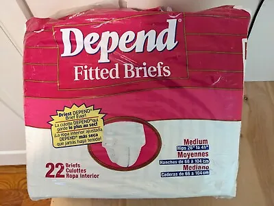  1 Vintage Depends Plastic Diapers/brief Size Medium From 1993!! • $10