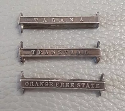 Genuine Queen's South Africa Medal Clasps X3 Talana Transvaal Orange Free State • £49.99