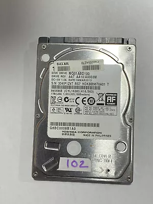 Toshiba MQ01ABD100 1TB 2.5” SATA Laptop Hard Drive. • £29.99