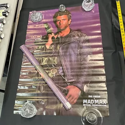 Vintage Mad Max Beyond Thunderdome Poster 1985 Mel Gibson 22x32  SEALED P33 • $50