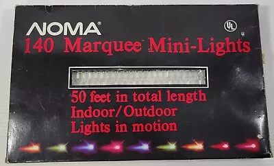 *MM) Vintage NOMA 140 Marquee Mini Lights Motion Indoor Outdoor Christmas 50ft • $24.99