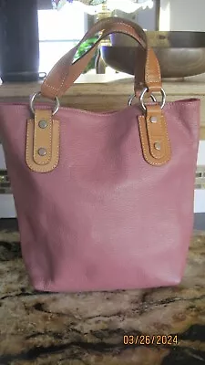 Maurizio Taiuti Mauve Pink Italian Leather Handbag • $19.99