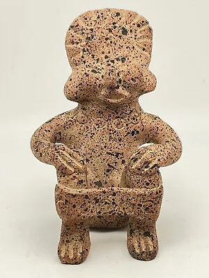 Primitive Mexican Clay Art Pottery Statue/Figurine Of Aztec/Mayan/Inca Decor • $28.99