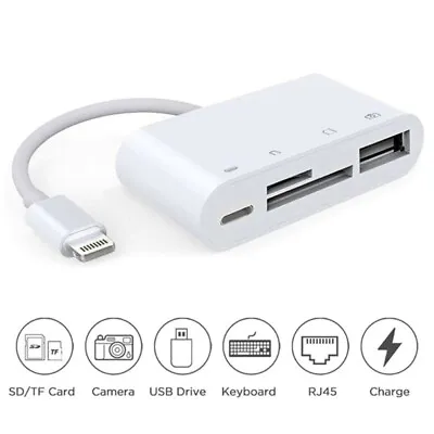 4 In 1 USB To TF SD Card Reader Adapter USB Camera Micro SD Slot For IPhone IPad • $11.69