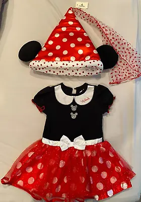 HALLOWEEN COSTUME Disney Minnie Mouse Princess Dress & Ears Hat Trick Or Treat • $9.95