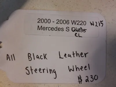 00-06 W200 W215 Mercedes S CLass All Black Leather Steering Wheel • $50