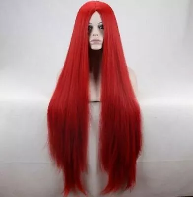 For Cosplay Sally 95cm Long Straight Red Cosplay Wig + Wig Cap+Free Shipping • $19.19