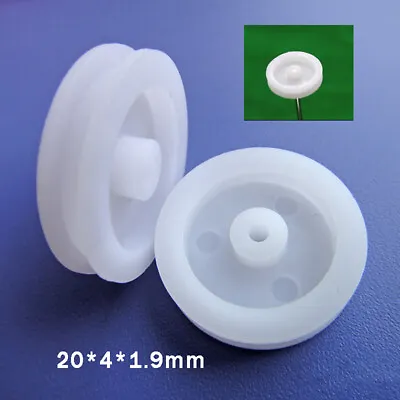 £1.50 • Buy 20*4*1.9mm Plastic Pulley U Groove Nylon Pulley Ball Bearings Wheel Model DIY