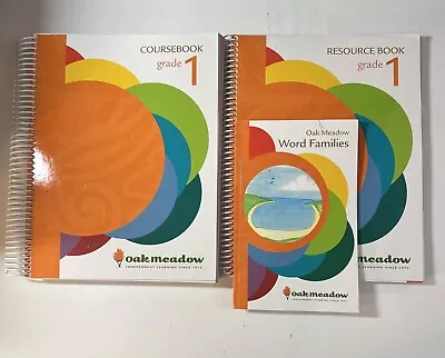 Oak Meadow Grade 1 (2017) Coursebook And  Resource Book & Word Families • $180