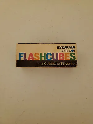 $10.25 • Buy Vtg New - Sylvania - Blue Dot Flashcubes - 3 Cubes / 12 Flashes