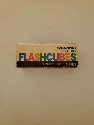$10.25 • Buy Vtg New - Sylvania - Blue Dot Flashcubes - 3 Cubes / 12 Flashes