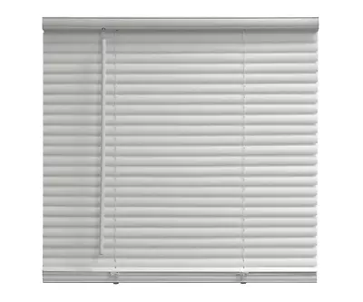 Mainstays 1  Cordless Room Darkening Vinyl Blinds White 23  Width X 48  Length • $8