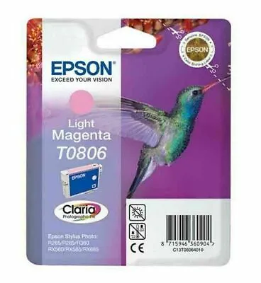 £7.99 • Buy Epson T0806 Genuine Light Magenta Inkjet Cartridge Hummingbird 🕊