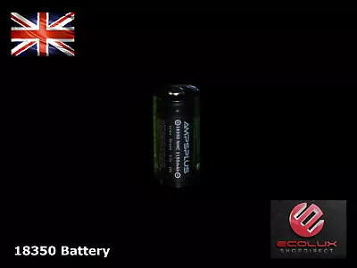 Ampsplus 18350 1100mAh Battery 3.7V IMR 10A Button Top Rechargeable UK Batteries • £5.69