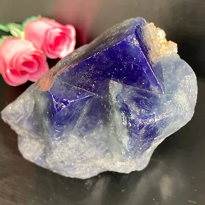 591g Natural Super Beautiful Blue Fluorite Crystal Ore Standard Sample • $5.50