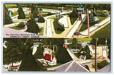 C1940 American Miniature Golf Course Multi-View Lancaster Pennsylvania Postcard • $9.72