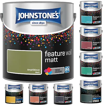 Johnstone's Wall Ceiling Matt Paint 2.5L Home Interior Matt Finish Paint 35m2 • £23.99