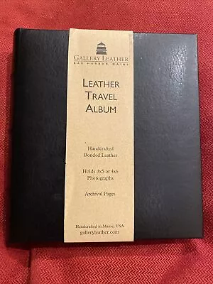 $15.95 • Buy Gallery Photo Leather Bar Harbor Maine Travel Album 5” X  6”Bar Harbor, NEW
