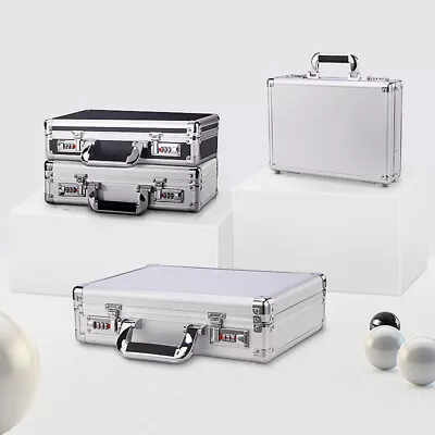 Aluminum Hard Case Briefcase Toolbox Storage Box Case Carrying Case With Foam • $56.67