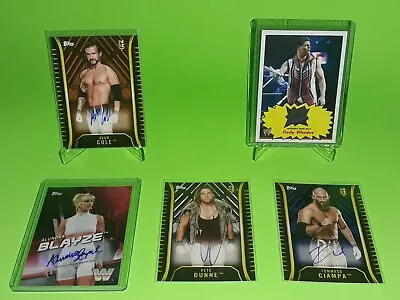 LOt Of 12 Autographed & Memorabilia Wrestling Cards AJ STYLES CODY RHODES Y2J • $19.99