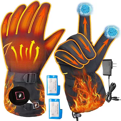 Electric Heated Gloves USB Rechargeable Hand Warm Windproof Thermal Winter Ski • $42.99