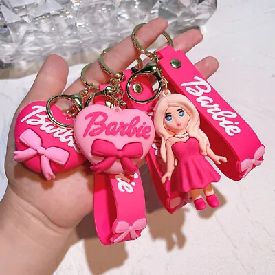 $8.26 • Buy Barbie Keychain Cartoon Barbie Doll Doll Pendant Bag Pendant Movie Keychain Gift