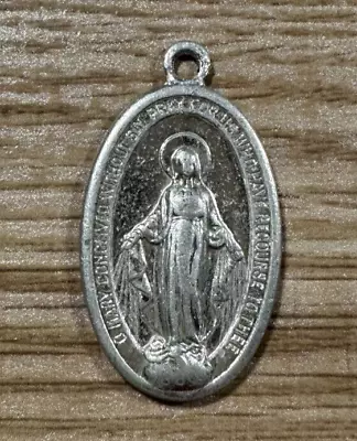 Vintage Virgin Mary Miraculous Pendant Medal • $4.91