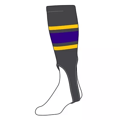 TCK Baseball Stirrups Large (300E 7in) Graphite Gold Purple • $14.99