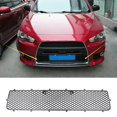 For Mitsubishi Lancer Evolution 07-17 Black Front Lower Mesh Grille Grill Cover • $104.50