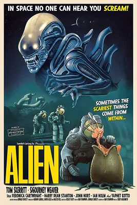 Alien 1971 Vintage Sci-fi/Horror Movie Poster - Art Print • $18