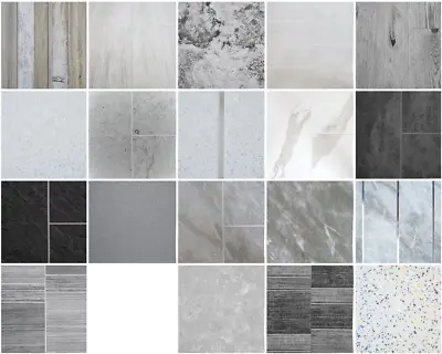 £1.69 • Buy Grey Bathroom Cladding 8mm White Ceiling Panels Tile Effect PVC Wet Wall Panels