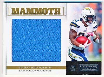 2011 Playbook Ryan Mathews Mammoth Materials Jumbo Jersey #22 (17/25) • $7.95