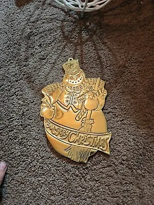 Fourth Christmas Trivit Virginia Metal Crafters 1998 Made In USA   The Snowman  • $30