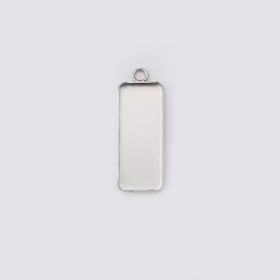£4.07 • Buy 10Pcs Stainless Steel 10x25mm Rectangle Cabochon Base Blank Bezel Jewelry Making