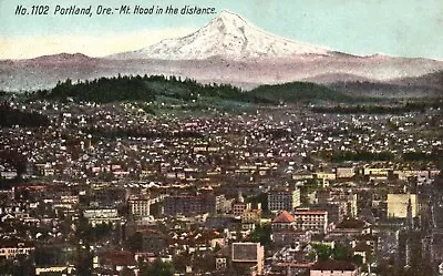 Postcard OR Portland Oregon Mt Hood In Distance Posted 1922 Vintage PC J6783 • $0.47