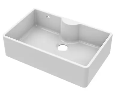 Fireclay Single Bowl Butler Kitchen Sink With Tap Ledge- 220 X 500 X 795mm • £250