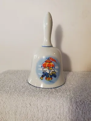 $13.50 • Buy Vintage 1982 Smurf Porcelain Bell Hot Balloon Wallace Bernie & Company Japan
