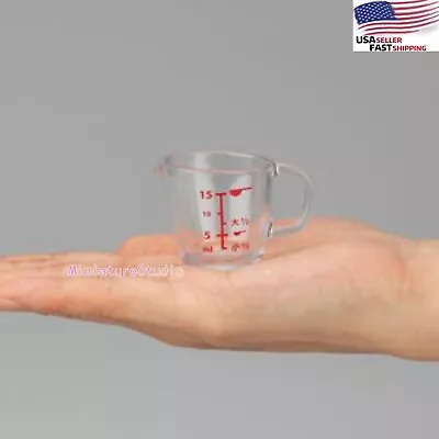 Real Mini Cooking Measuring Cup Jug Jar For Tiny Kitchen Tools Plastic 15ml • $9.52