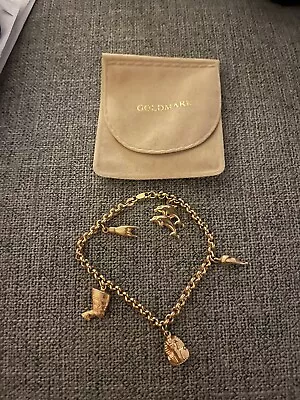 9ct Yellow Gold Charm Bracelet - Gold Mark  • $450