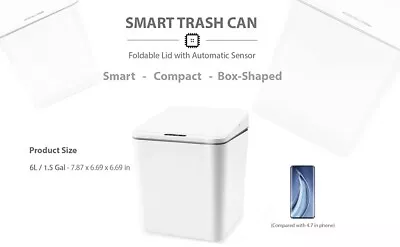 Smart Sensing Intelligent 6L Automatic Mini Trash Dust Can Bin Desk Car Bathroom • $19.95