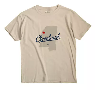 Cleveland Mississippi MS T-Shirt MAP • $18.99