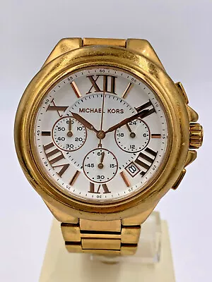 Michael Kors Watch MK5757 Camille Rose Gold Date Working New Battery  • $50