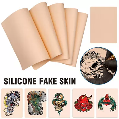 1~5PCS Tattoo Skin Fake Practice Eyebrow Art Double Sides Silicone For Beginner • £4.95