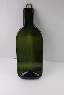 Wine Bottle Wall Decor Flattened Stretched Melted With Hanging Hook  • $18.50